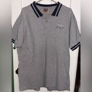 Cleveland Indians Gray Polo Shirt with Navy Accents size L
